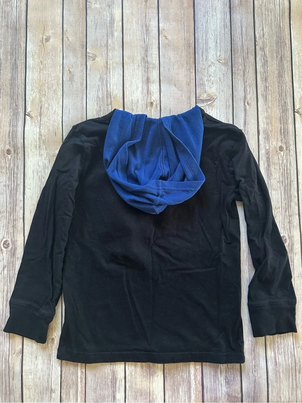 The Children’s Place Black Gaming Hoodie with Blue Hood